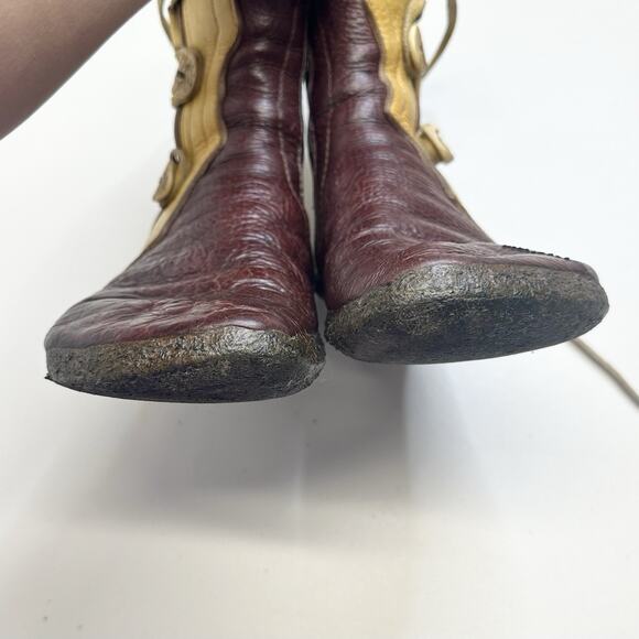 Handmade Moccasin Lace Up Boots Men 9 Barefoot The Soft Approach Leather USA 93 - Picture 11 of 15